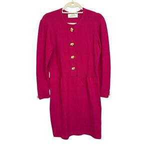 Vtg Steve Fabrikant Shift Dress Pink Small